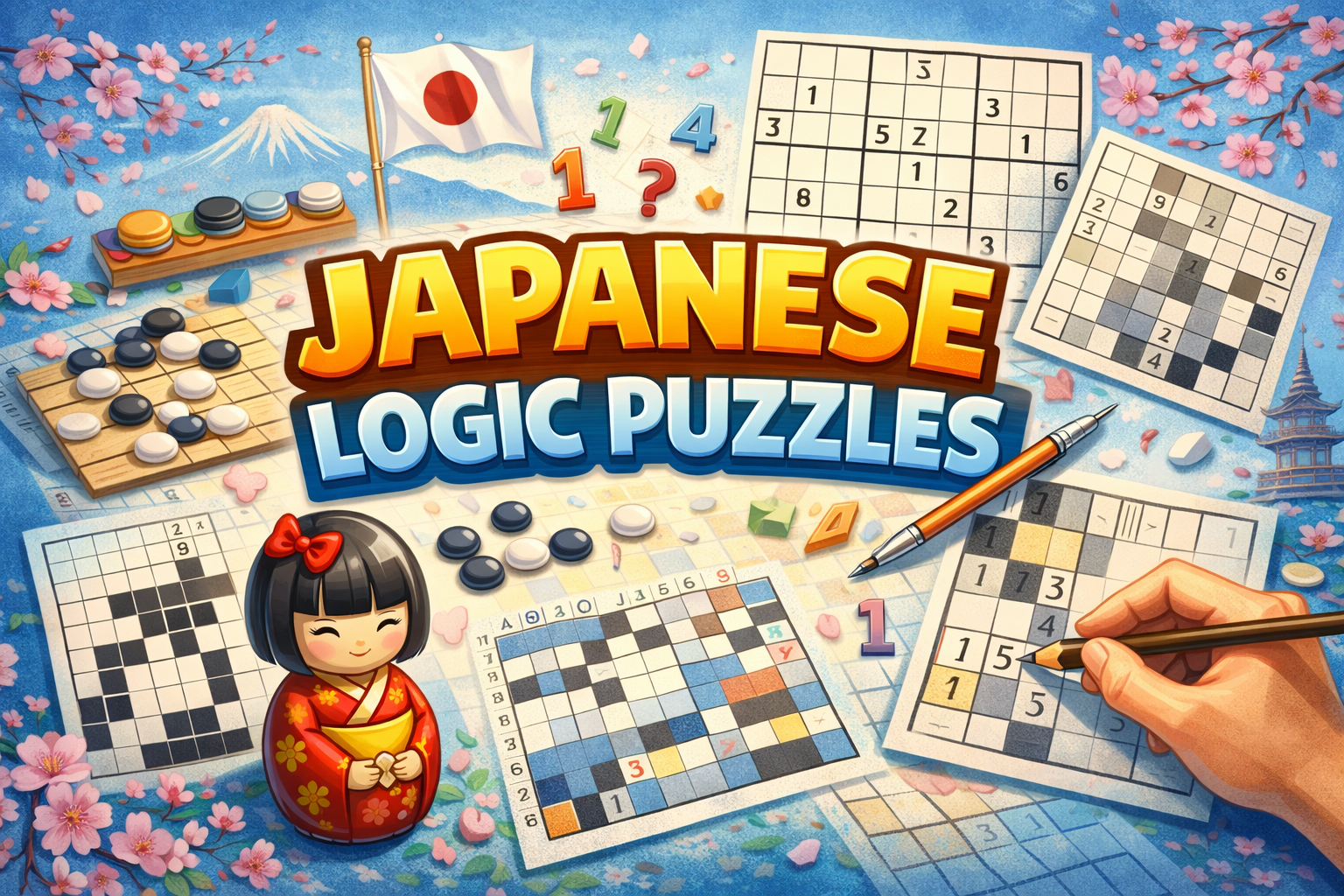Japanese logic puzzles online — free Nikoli-style puzzles