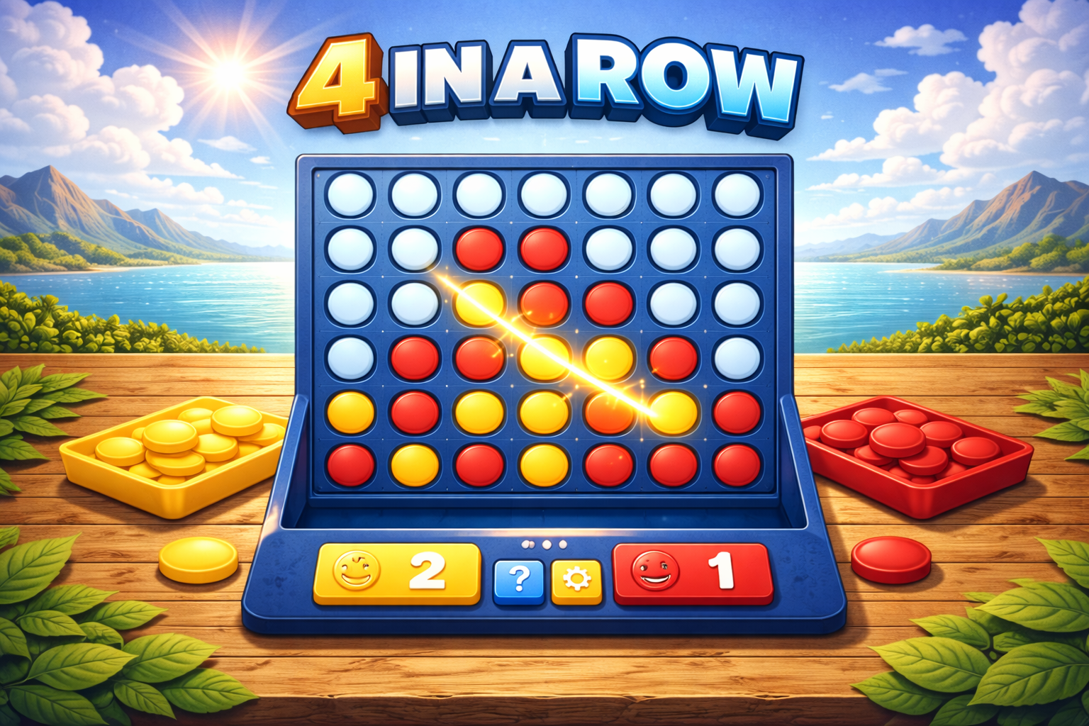 4 in a Row strategy game — drop discs and connect four in a line to win